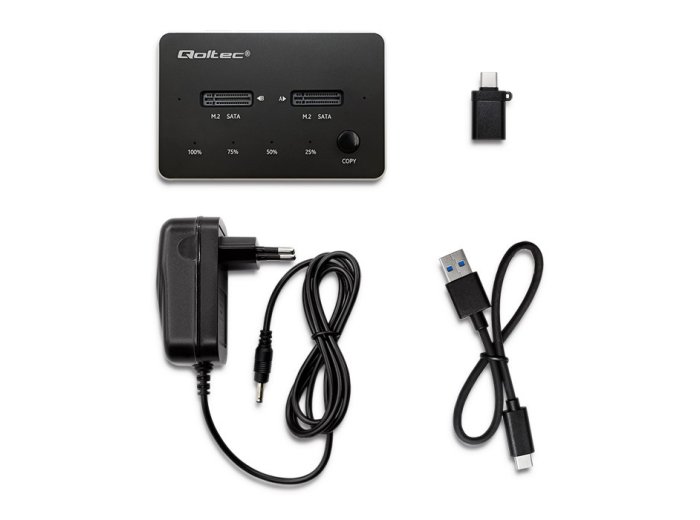 Stacja dokująca dysków 2x SSD M.2 SATA | NGFF | USB typ C