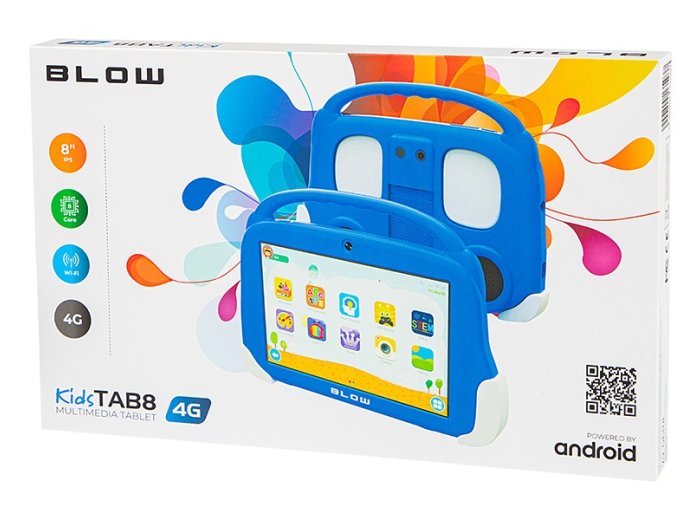 Tablet KidsTAB8 4G 4/64GB Niebieskie etui
