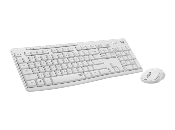 Logitech MK295 Silent Wireless Combo klawiatura Dołączona myszka Biuro USB QWERTZ Niemiecki Biały