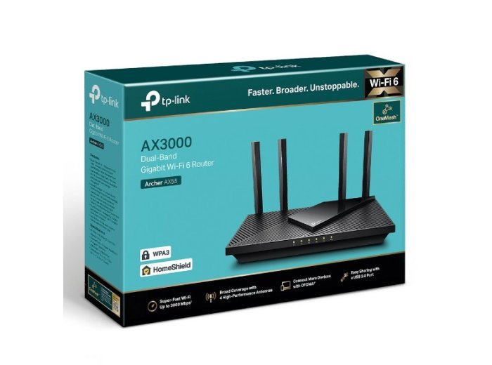 Router Archer AX55 AX3000 4LAN 1WAN 1USB