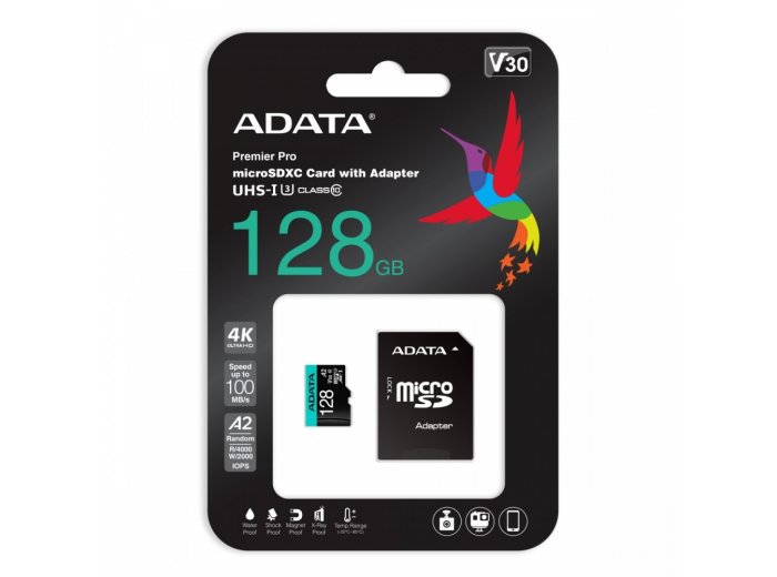 Karta pamięci microSD Premier Pro 128 GB UHS1 U3 V30 A2 + adapter