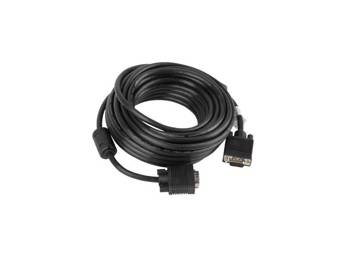 Kabel Lanberg CA-VGAC-10CC-0100-B (D-Sub (VGA) M - D-Sub (VGA) M; 10m; kolor czarny)