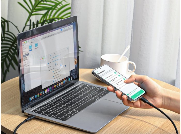 CB-SCC241 kabel USB-C - USB-C 1m 240W PD 5A 20V silikonowy czarny