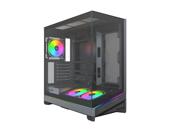 Montech Sky 3 PC Case, Mid Tower, ATX, ARGB, Tempered Glass - Black