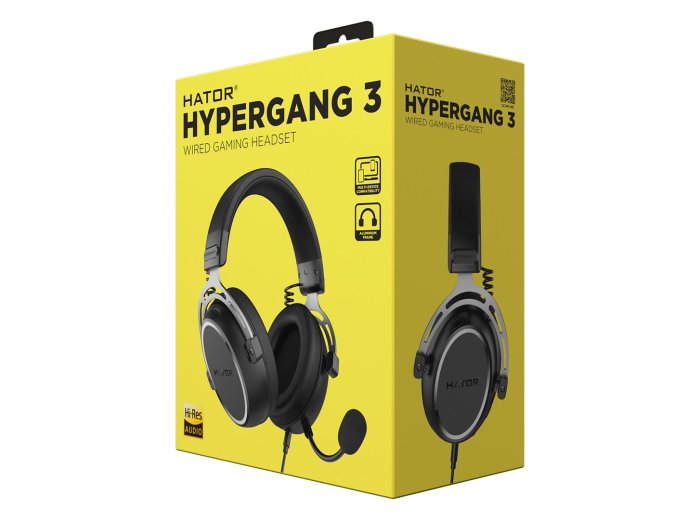 HATOR HYPERGANG 3 Hi-Res Zestaw słuchawkowy Przewodowa Opaska na głowę Gaming Czarny