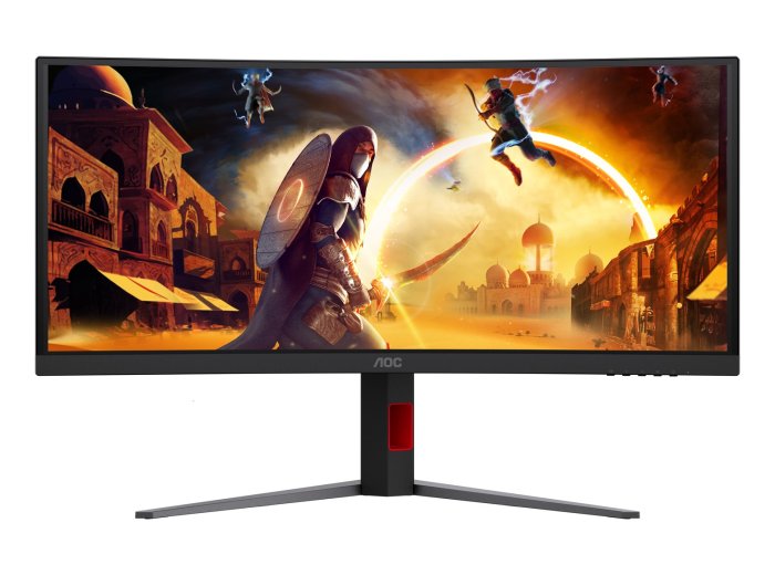 AOC G4 CU34G4ZCA monitor komputerowy 86,4 cm (34") 3440 x 1440 px Wide Quad HD Czarny, Czerwony