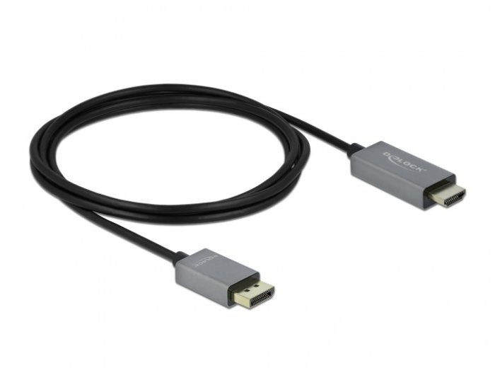 DeLOCK Aktywny DisplayPort 1.4 do kabla HDMI 4K 60 Hz (HDR), 2 m