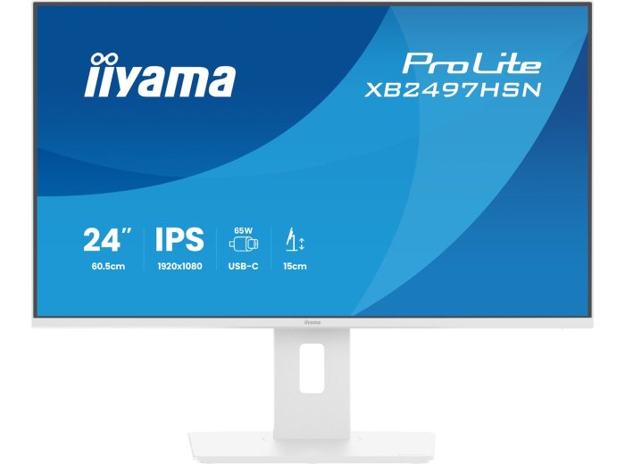 iiyama ProLite XB2497HSN-W1 monitor komputerowy 60,5 cm (23.8") 1920 x 1080 px Full HD LED Biały