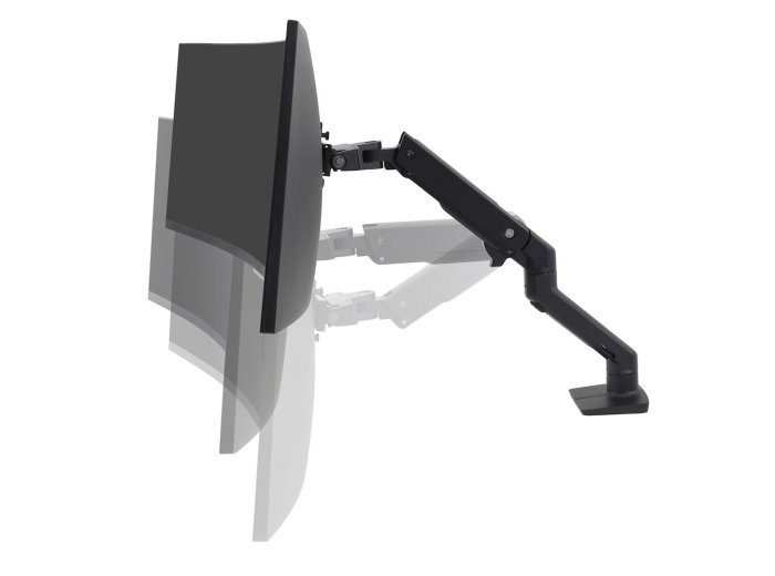 Ergotron HX DESK MONITOR ARM/WITH HD PIVOT MATTE BLACK