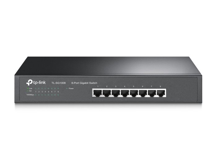 TP-Link TL-SG1008 przełącznik sieciowy Nie zarządzany Gigabit Ethernet (10/100/1000) Czarny