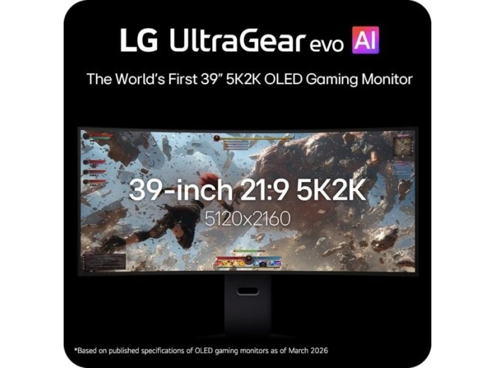 LG 39GX950B-B monitor komputerowy 99,1 cm (39") 5120 x 2160 px 5K Ultra HD OLED Czarny