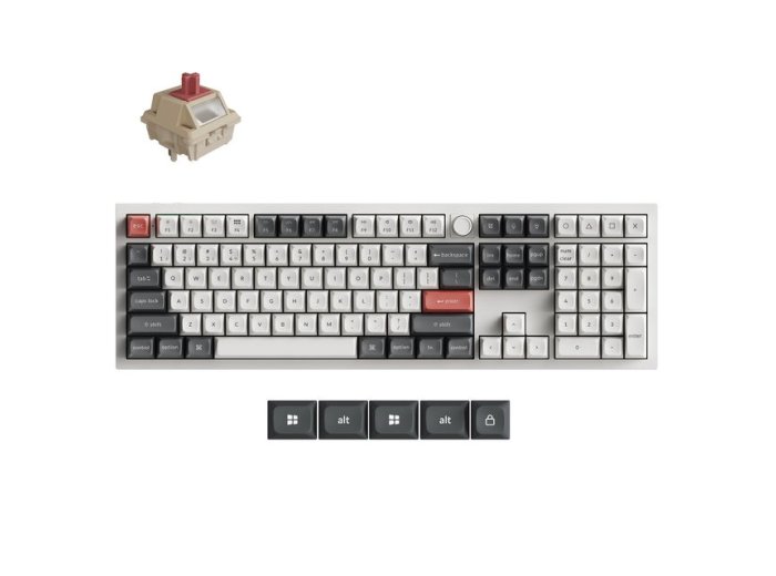 Keychron Q6 Ultra 8K klawiatura Uniwersalne USB + RF Wireless + Bluetooth Biały