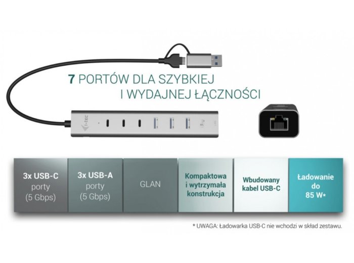 Hub USB-C/USB-A Metal Hub 6 port 3xUSBc/3xUSBa