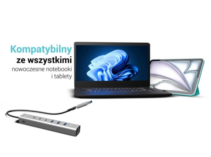 Hub USB-C/USB-A Metal Hub 6 port 3xUSBc/3xUSBa