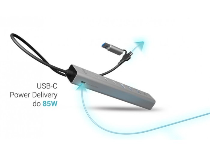 Hub USB-C/USB-A Metal Hub 6 port 3xUSBc/3xUSBa