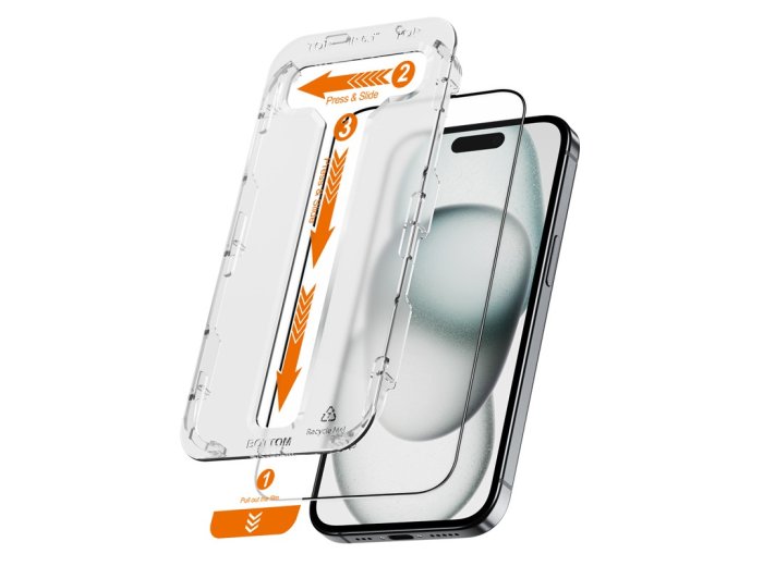 EasyShield 2-Pack - Szkło hartowane z aplikatorem iPhone 16 / iPhone 15 (2 sztuki)