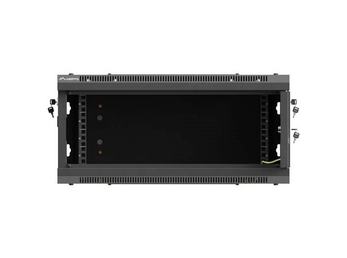 SZAFA INSTALACYJNA RACK WISZĄCA 19" 4U 600X600 CZARNA DRZWI PERFOROWANE LANBERG (FLAT PACK)
