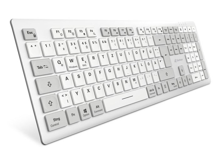 Sharkoon OfficePal K30W wh klawiatura Dom/Biuro USB QWERTZ Niemiecki Biały