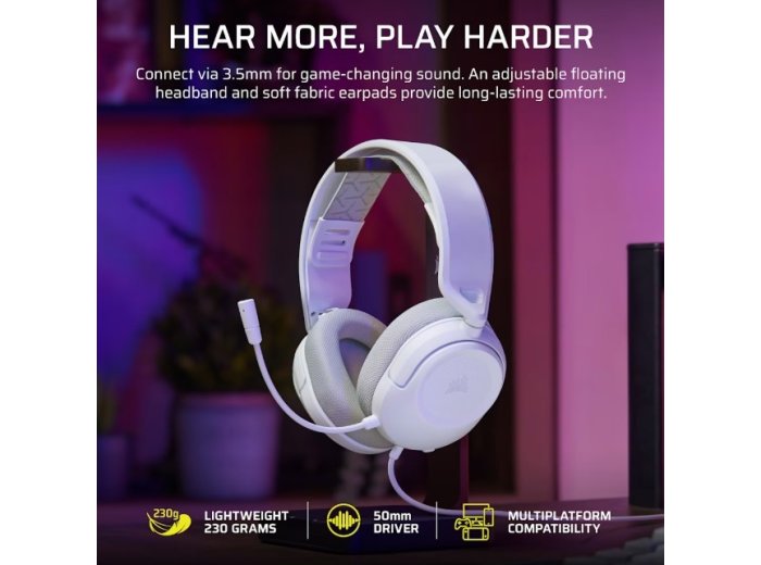 Słuchawki przewodowe HS35 Stereo V3 Białe