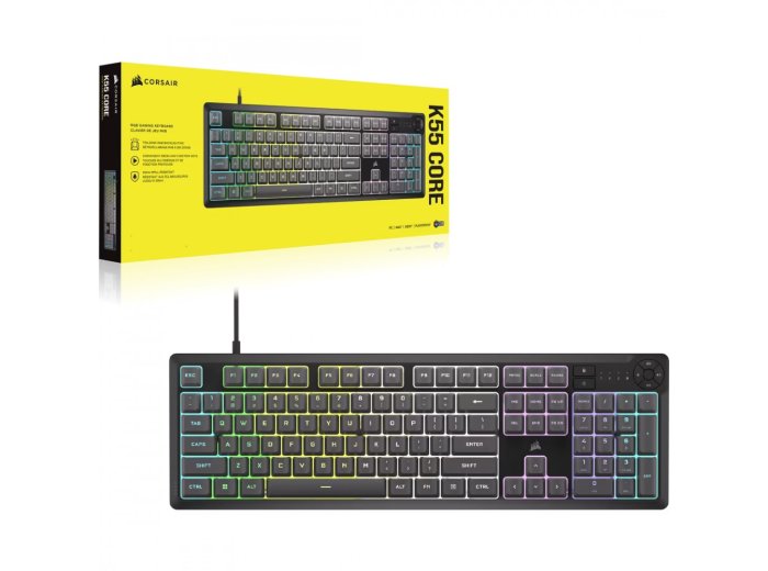 Klawiatura K55 Core RGB szara