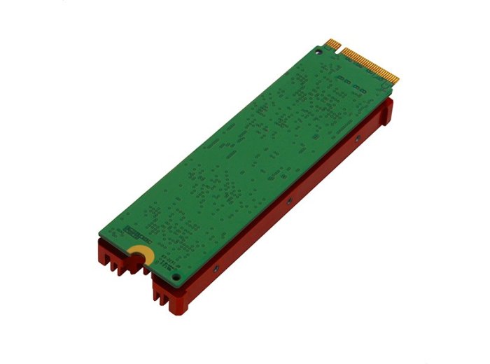 CLR-M2 Chłodnica do dysku aluminiowa pasywna M.2 2280 SSD, silikonowe podkładki termiczne, wysokość 12mm