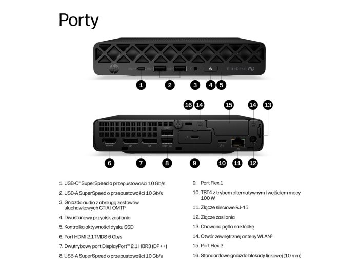 HP EliteDesk 8 Mini G2i AI Ultra 7 356H 16GB DDR5 5600 SSD512 Intel Graphics W11Pro 3Y OnSite
