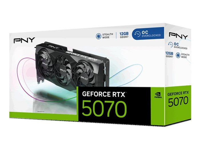 Karta graficzna PNY GeForce RTX 5070 Overclocked Triple Fan 12GB