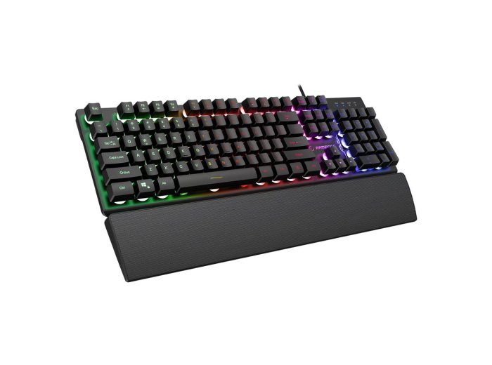 RAMPAGE FORTUNA ZESTAW GAMINGOWY KLAWIATURA Z PODKŁADKĄ I MYSZ 12800 DPI BLK