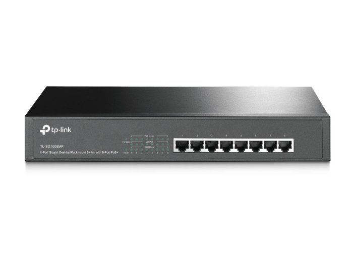 TP-Link TL-SG1008MP przełącznik sieciowy Nie zarządzany Gigabit Ethernet (10/100/1000) Obsługa PoE Czarny