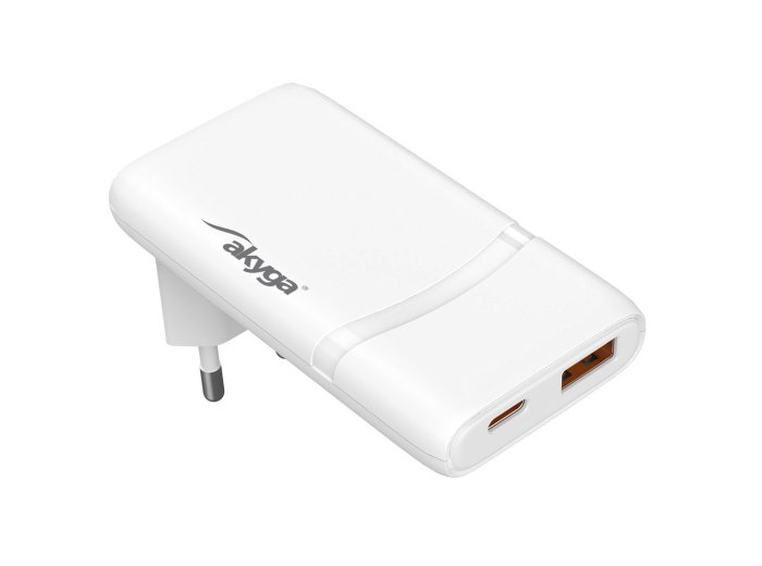 AKYGA ŁADOWARKA USB-A + USB-C AK-CH-31