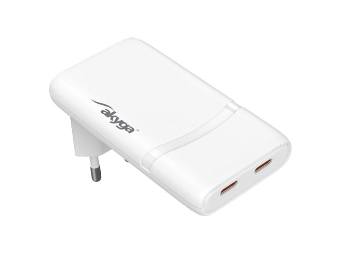AKYGA ŁADOWARKA 2X USB-C AK-CH-32