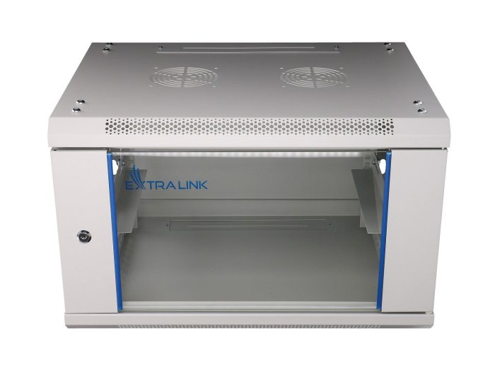 Extralink Szafa rack 6U 600x600 Szara montowana na ścianie