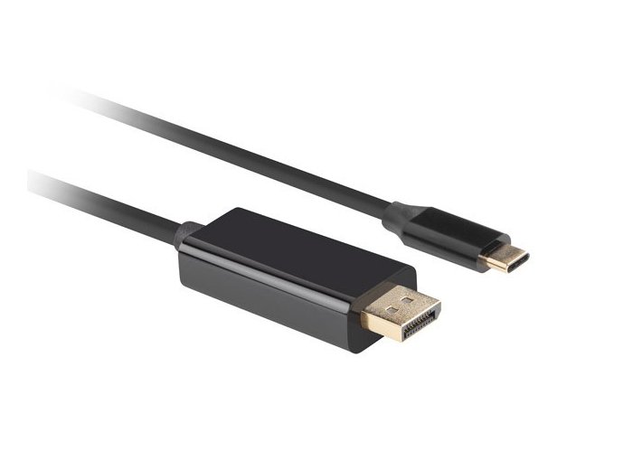Kabel USB-C(M)->Displayport 1.8M 4K 60HZ czarny
