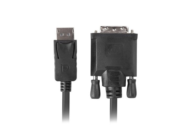 Kabel DisplayPort v1.2 DVI-D(24+1) 1.8M czarny CA-DPDV-10CU-0018-BK