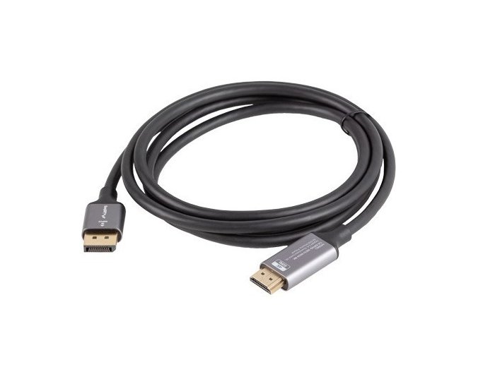 Kabel Displayport(M)-HDMI(M)1.8M 4K czarno-srebrny