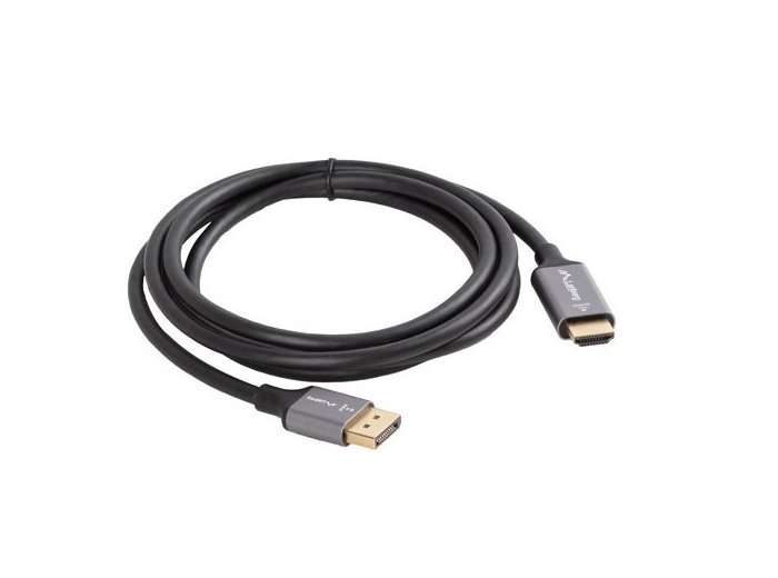 Kabel Displayport(M)-HDMI(M)1.8M 4K czarno-srebrny