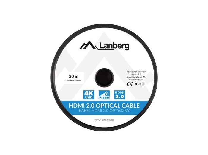 Kabel HDMI M/M v2.0 CA-HDMI-20FB-0300-BK 30m czarny