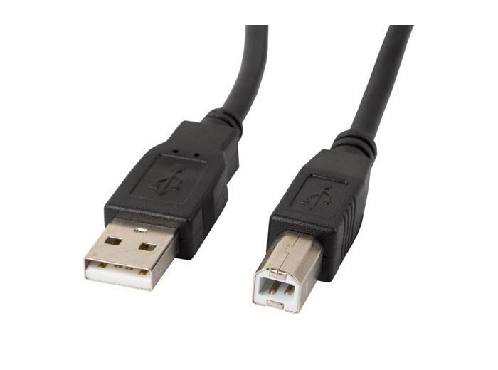 Kabel USB-A(M)->USB-B(M) 2.0 0.5M CZARNY