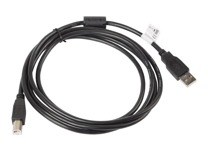 Kabel USB 2.0 AM-BM 1.8M Ferryt czarny
