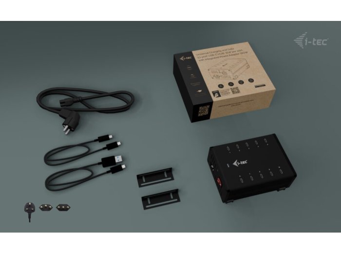 !i-tec USB-C/USB-A Metal Charging + data HUB 15W per port 10x USB-C