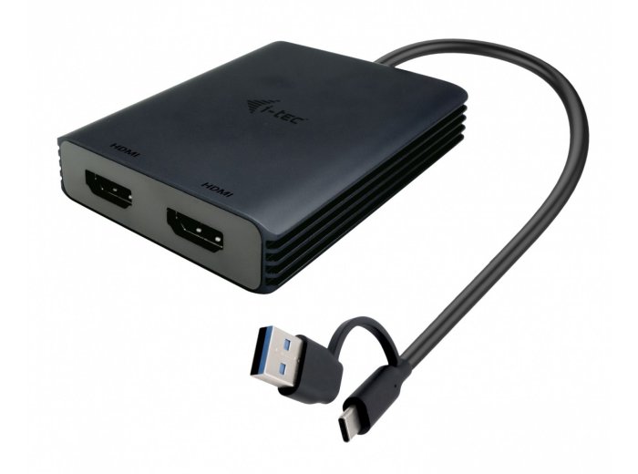 Adapter USB-A/USB-C Dual 4K/60 Hz HDMI Video