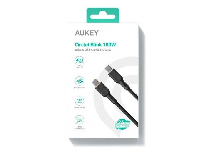 CB-SCC101 kabel USB-C - USB-C 1m 100W PD 5A 20V silikonowy czarny