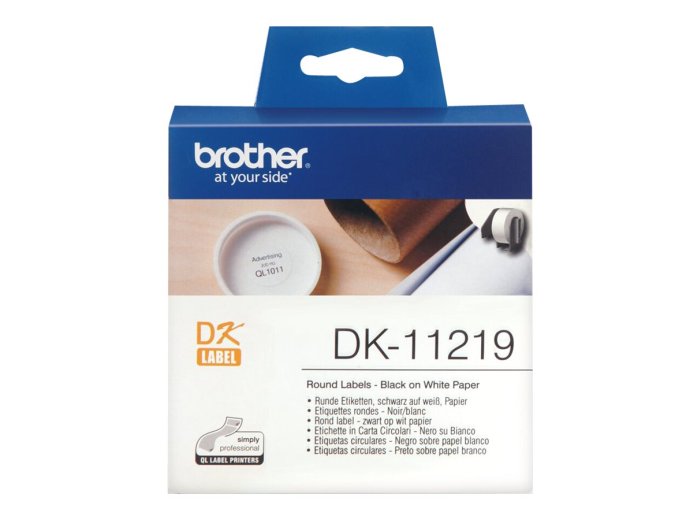 BROTHER DK11219 Taśma Brother ROUND PAPER 1 / 2 LABEL 12MM X 12MM X 1 200