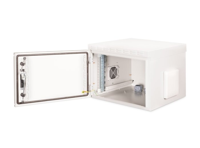 Digitus Szafa sieciowa wisząca 19" 7U rack 600x600, drzwi pełne, szary, niedzielona, złożona, IP55, 100kg