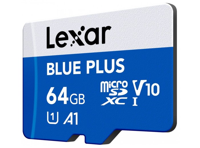Karta pamięci microSD 64GB C10 A1 U3 V10 100MB/s Blue Plus