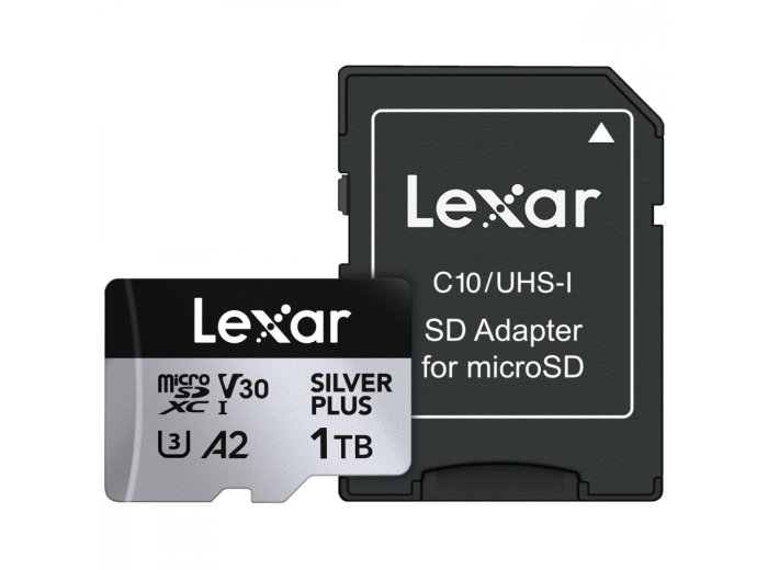 Karta pamięci microSD 1TB C10 A2 U3 V30 205/150MB/s Silver Plus