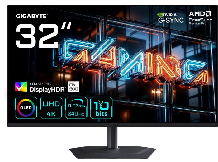 MONITOR GIGABYTE QD-OLED 31,5" MO32U24 240Hz