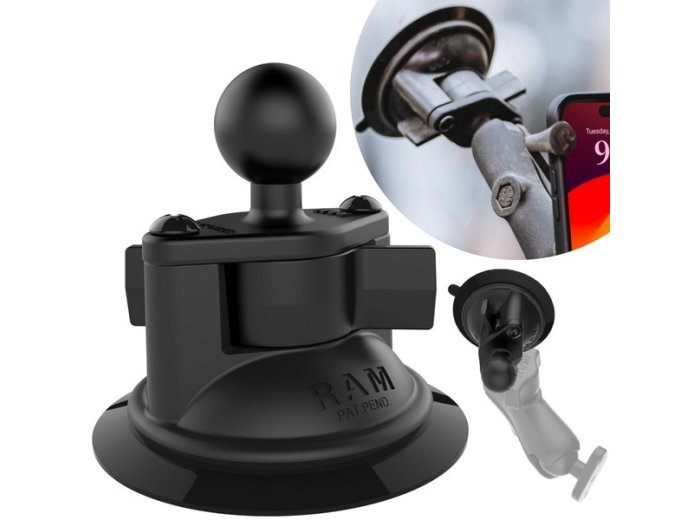 RAM Mount Twist-Lock™ Przyssawka Do Szyby/Deski Rozdzielczej z Głowicą rozmiar B RAM-B-224-1U