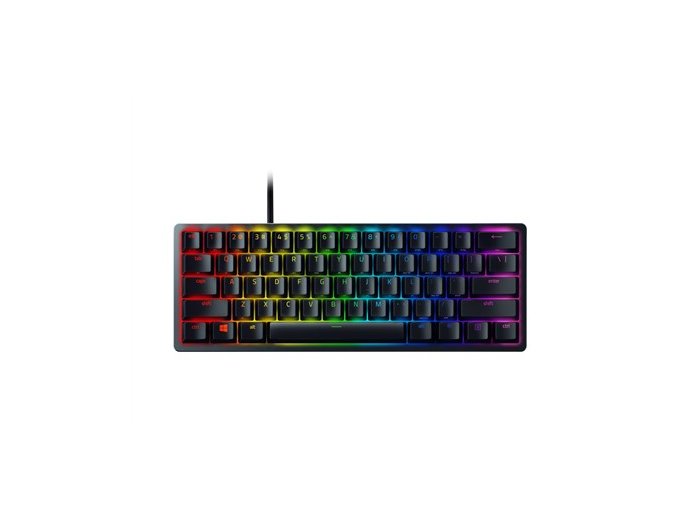 Razer Huntsman Mini 60% Klawiatura do gier Opto-mechaniczny fioletowy przełącznik Światło LED RGB NORD Przewodowa