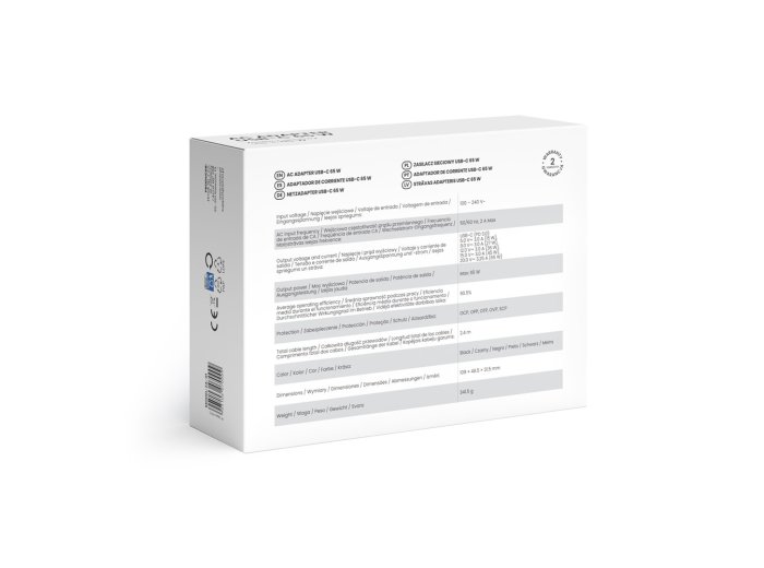 SAVIO ZASILACZ SIECIOWY USB-C 65W ZA-01